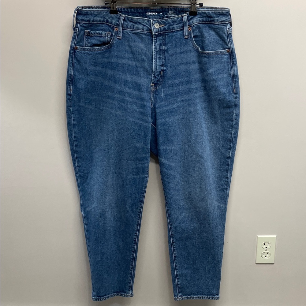 NWOT Old Navy High Rise Curvy O.G. Straight Denim Jeans Secret Smooth Pockets 18